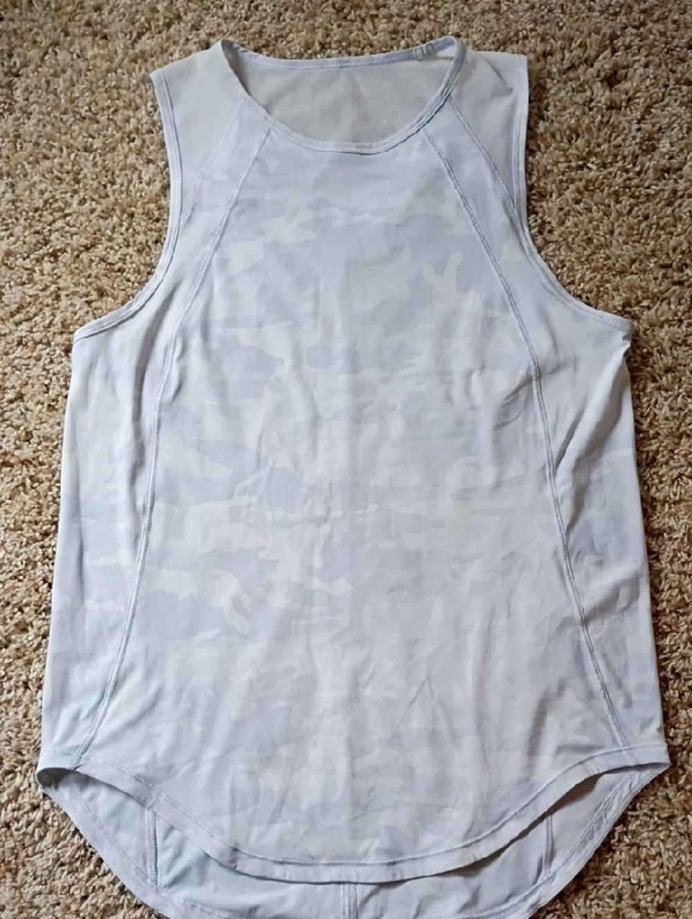lululemon athletica Light Gray Camo Tank Top